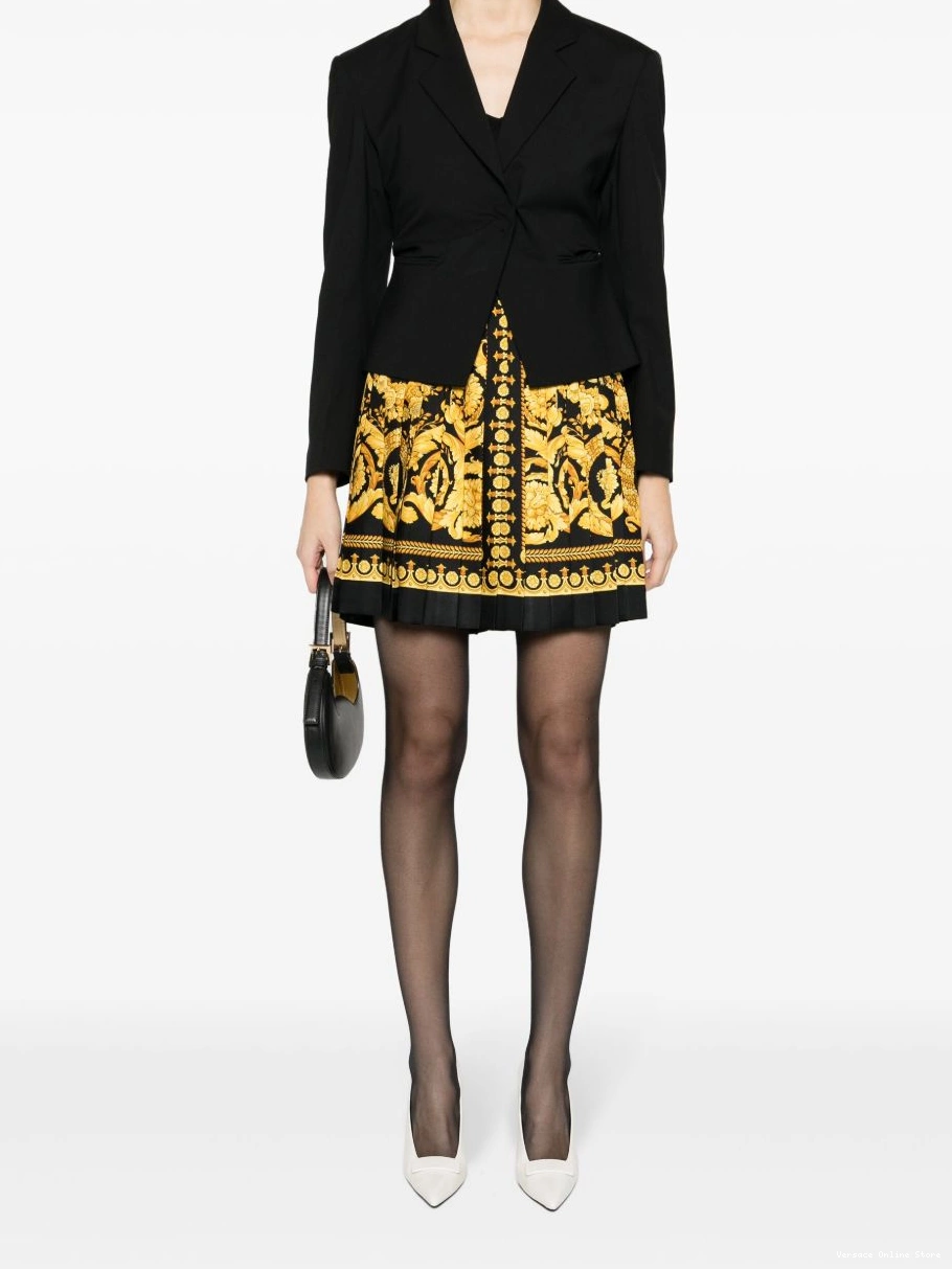 Cheap Women Barocco-print silk miniskirt Versace 0402